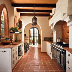 spanish villa country style kitchen
